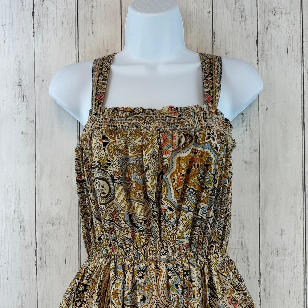 Cleobella Kaleidoscope Rosalie Ruffled Tiered Smocked Midi Dress Boho Size Large - Picture 4 of 14